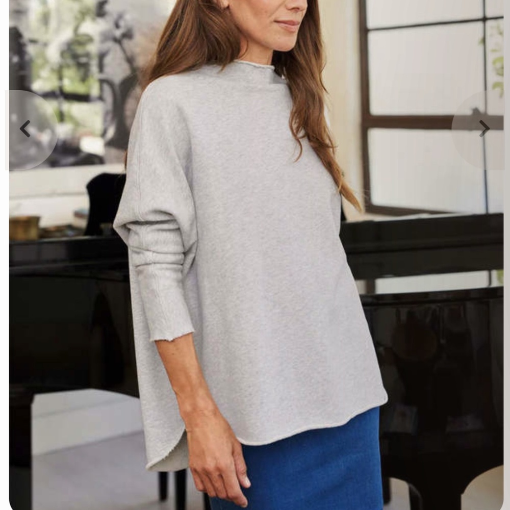 Frank and Eileen Effie Pullover Light Grey